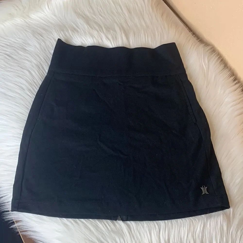 Hurley Black Zipper Mini Skirt Size XS